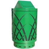 WITT Sawgrass Collection Outdoor Waste Receptacle with Swing Top - 40 Gallon, Green